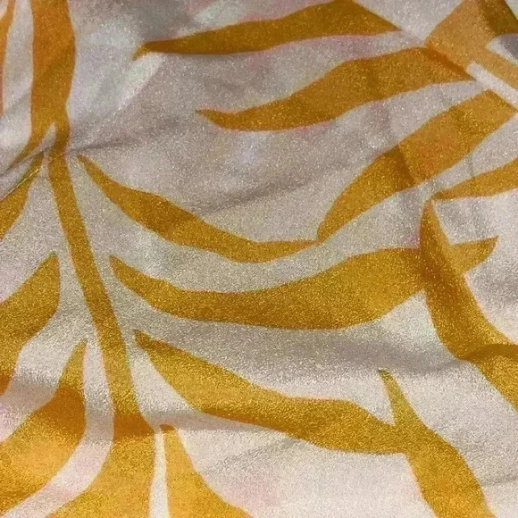 Maison Du Soir Magnolia Luxe Yellow and White Palm Print Robe/Kimono - xs/s - Picture 5 of 7